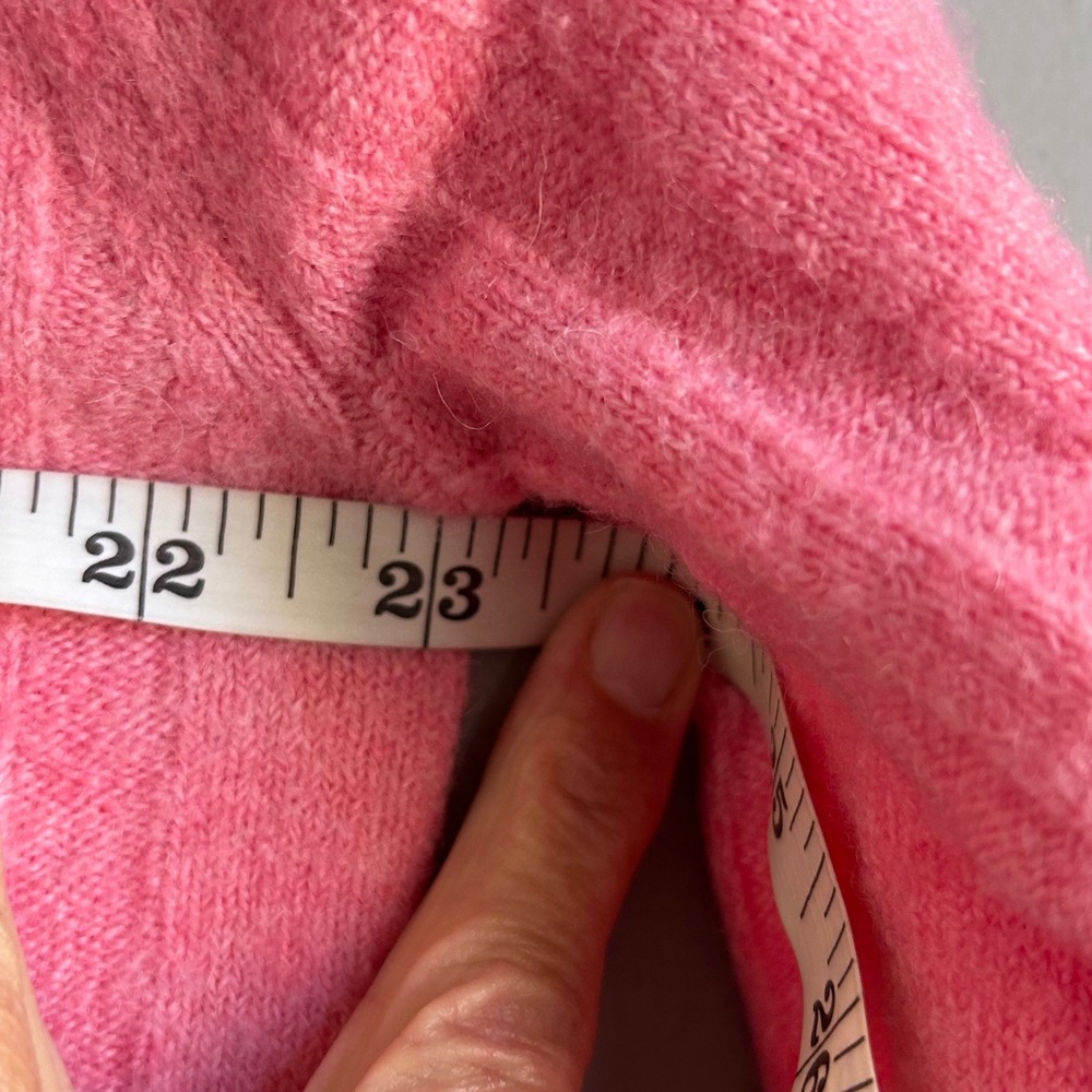 J.Crew Pink Ribbed Mock Neck Sweater Merino Alpaca Blend Small Pullover - Picture 4 of 8